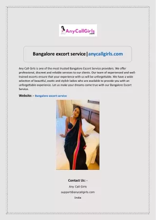 Bangalore excort service anycallgirls