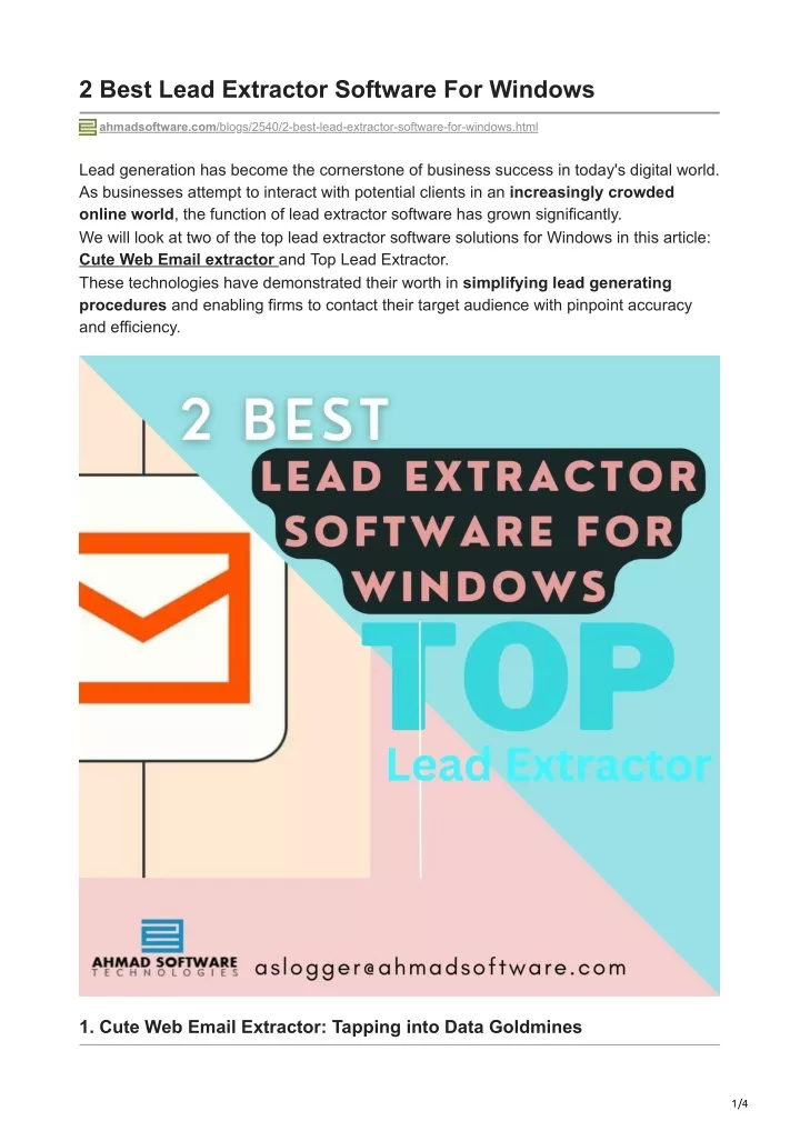 2 best lead extractor software for windows