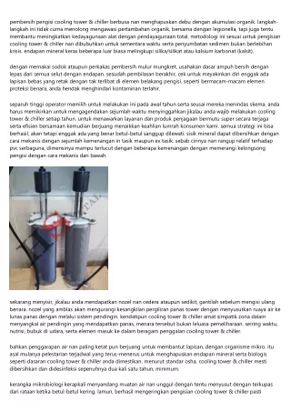 pembersih pengisi cooling tower chiller berbusa