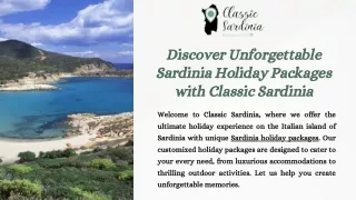 Discover Unforgettable Sardinia Holiday Packages with Classic Sardinia