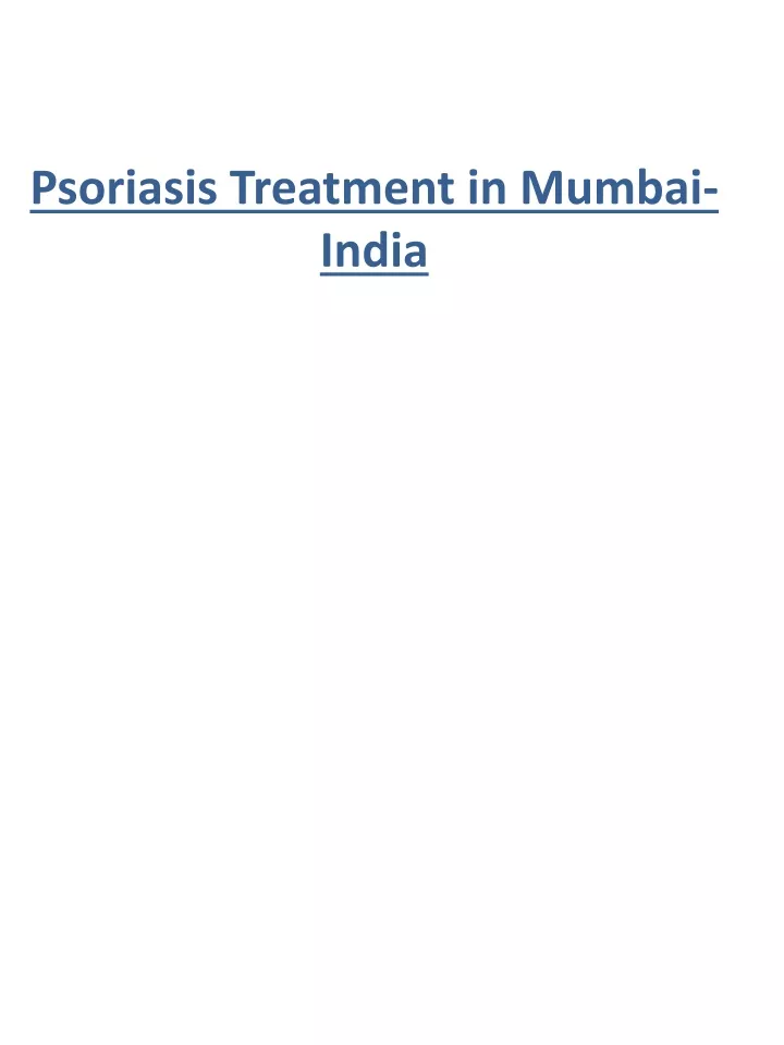 psoriasis treatment in mumbai india