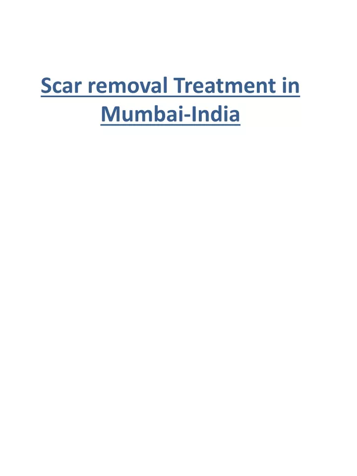 scar removal treatment in mumbai india
