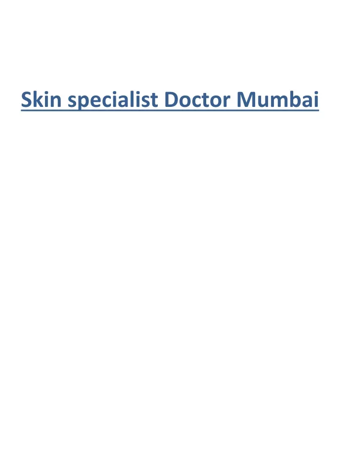 skin specialist doctor mumbai
