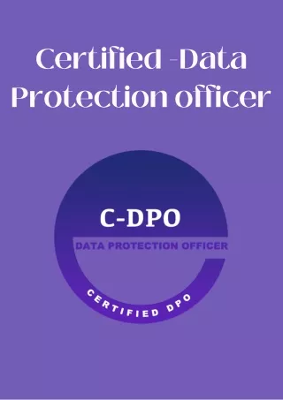 Certified Data Protection officer Intermediate Course.