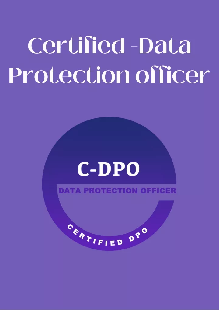 certified data protection officer