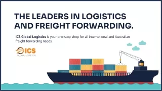 The Leaders in Logistics and Freight Forwarding