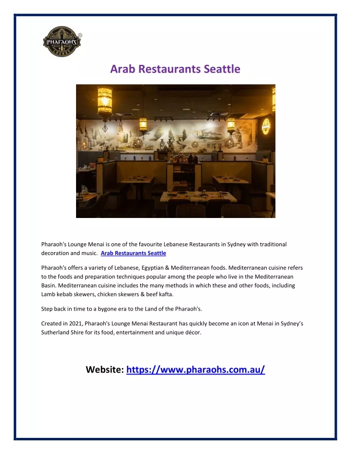 arab restaurants seattle
