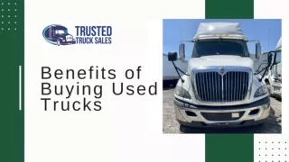 Benefits of Buying Used Trucks