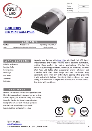 Mini WallPAck DS - KrutLED Wholeslaler
