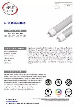 T8 Tubes DS-3 - KrutLED Wholeslaler