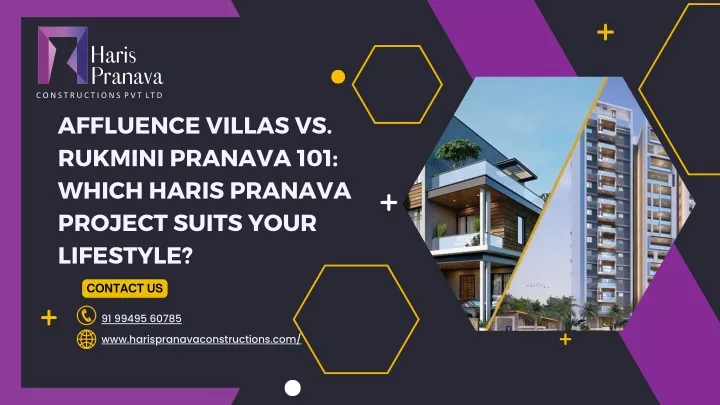 affluence villas vs rukmini pranava 101 which