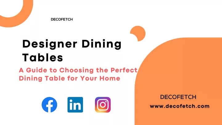 designer dining tables