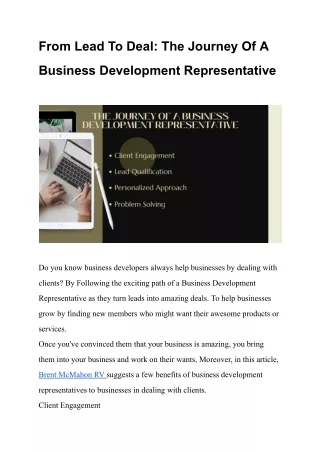 from lead to deal the journey of a