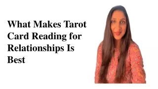 what makes tarot card reading for relationships is best