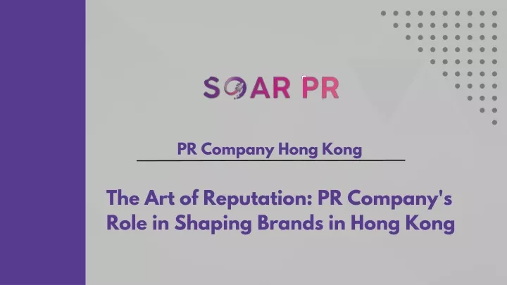 pr company hong kong