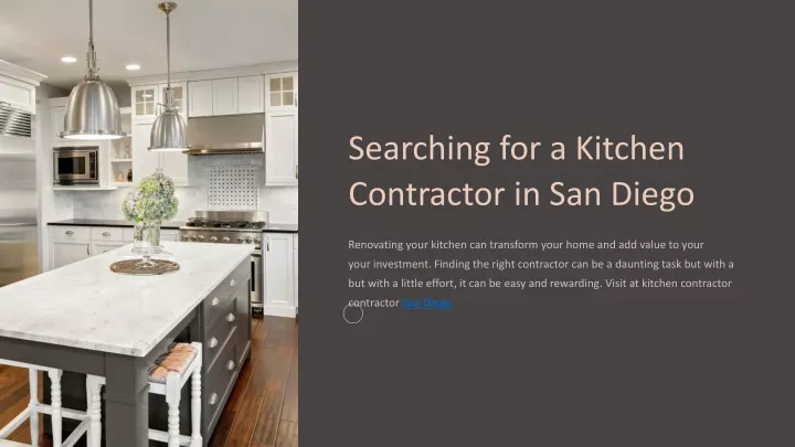 searching for a kitchen contractor in san diego