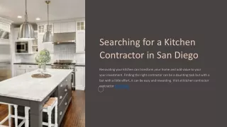 Searching for a Kitchen Contractor in San Diego
