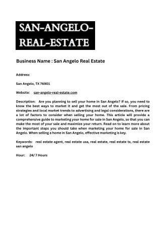 San Angelo Real Estate