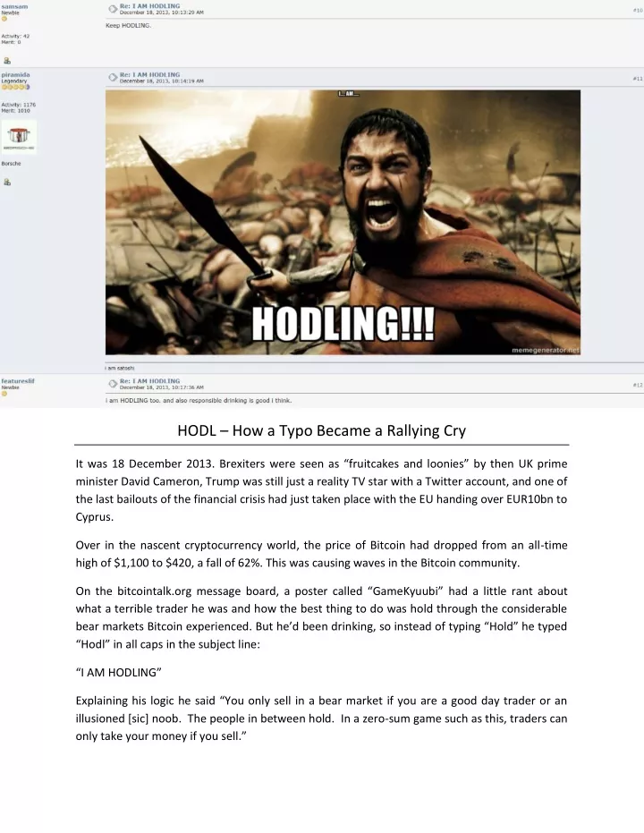 hodl how a typo became a rallying cry