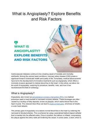 What is Angioplasty? Explore Benefits and Risk Factors