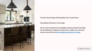 Precision Home Design & Remodeling Your Trusted Home Remodeling Contractors in San Diego
