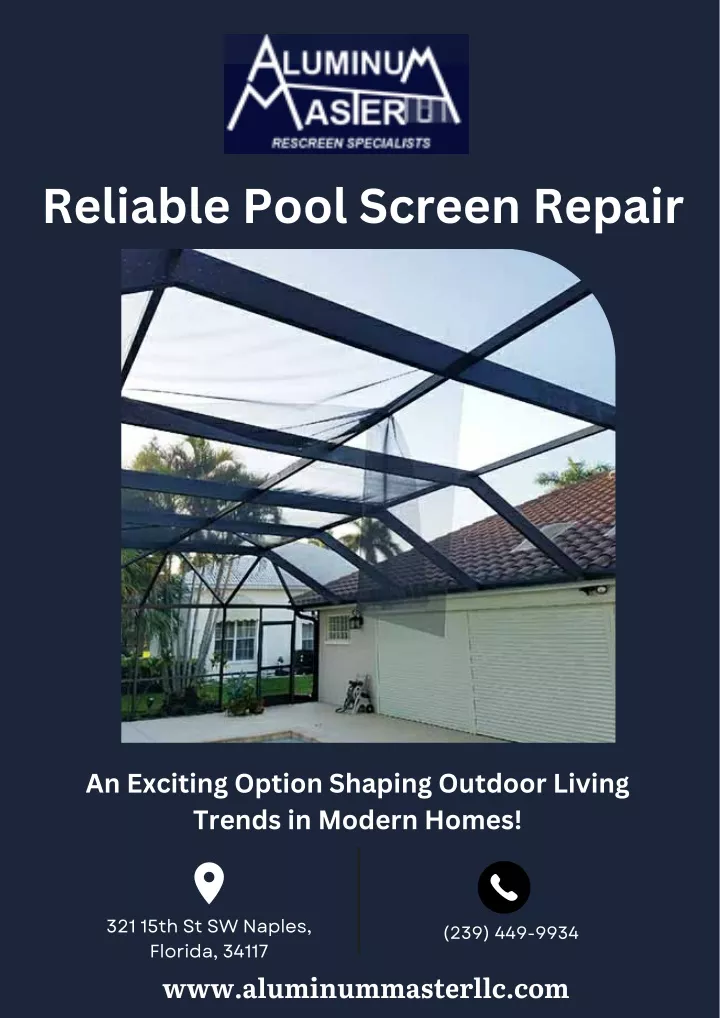 reliable pool screen repair