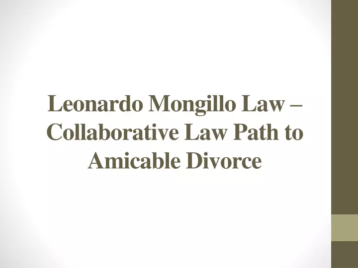 leonardo mongillo law collaborative law path to amicable divorce