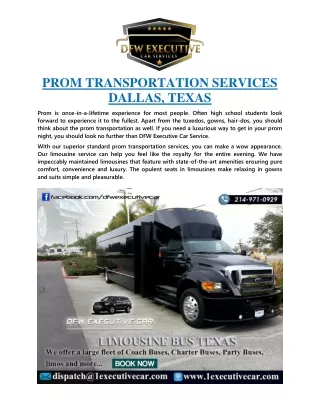 prom transportation services