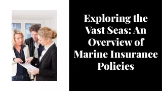 Types of Marine Insurance