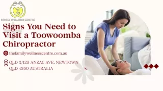 Signs You Need to Visit a Toowoomba Chiropractor