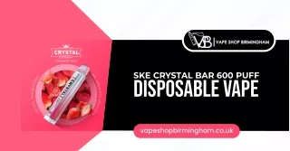 Introducing SKE Crystal Bar 600 Puff Disposable Vape - Vape Shop Birmingham