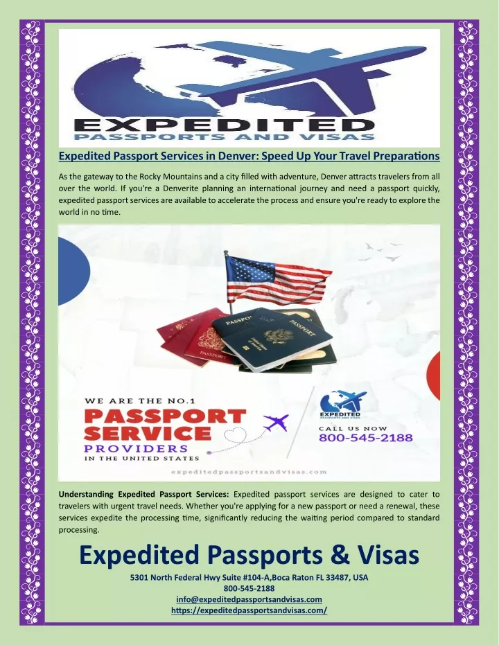 expedited passport services in denver speed