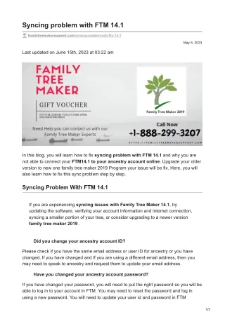 syncing problem with ftm 14 1