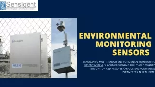 Sensigent's Multi-Sensor Environmental Monitoring (MSEM)