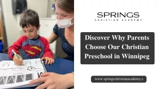 Discover Why Parents Choose Our Christian Preschool in Winnipeg