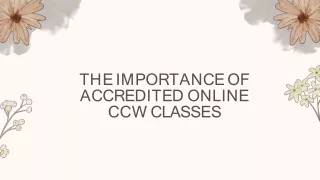 The Importance of Accredited Online CCW Classes