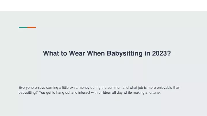 what to wear when babysitting in 2023