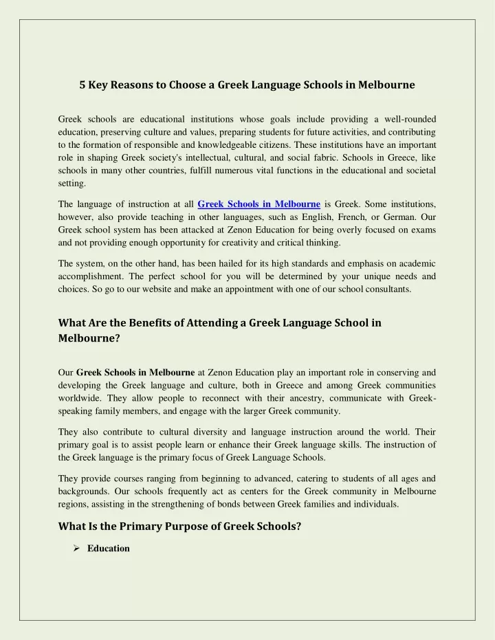 5 key reasons to choose a greek language schools
