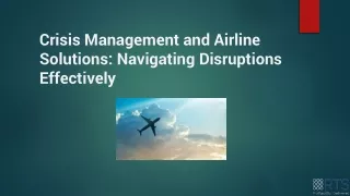 Crisis Management and Airline Solutions