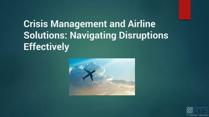 crisis management and airline solutions navigating disruptions effectively