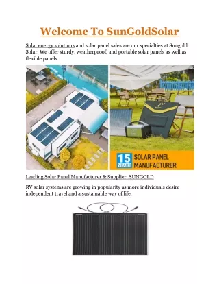 welcome to sungoldsolar