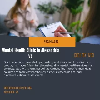 Mental Health Clinic in Alexandria VA