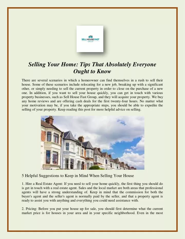 selling your home tips that absolutely everyone
