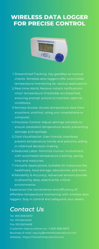 Wireless Data Logger for Precise Control