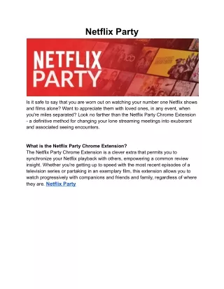 netflix party