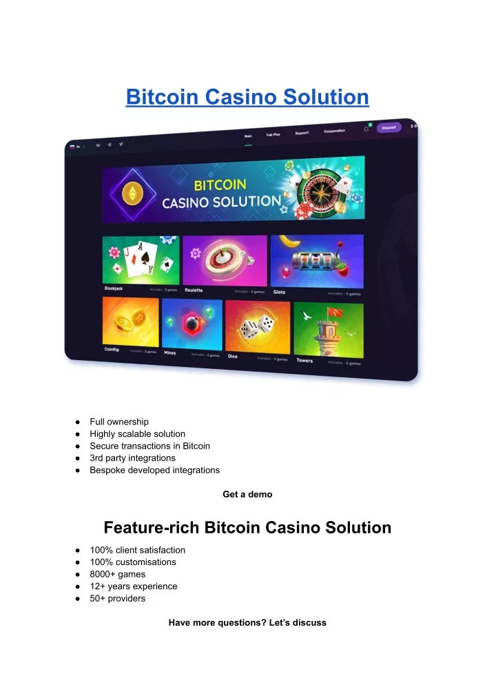 bitcoin casino solution