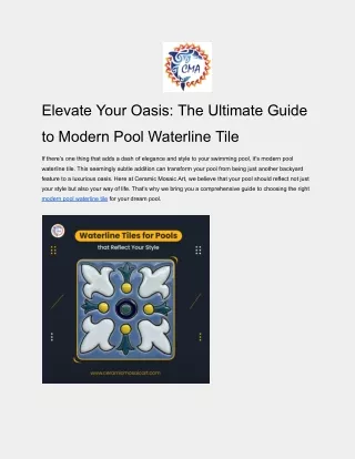 Elevate Your Oasis_ The Ultimate Guide to Modern Pool Waterline Tile