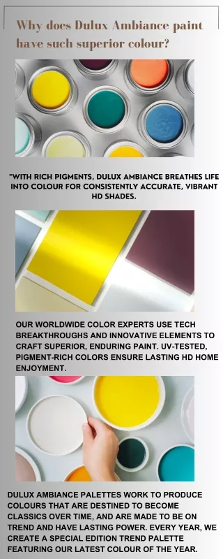 why does dulux ambiance paint have such superior