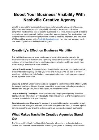 _Boost Your Business' Visibility With Nashville Creative Agency