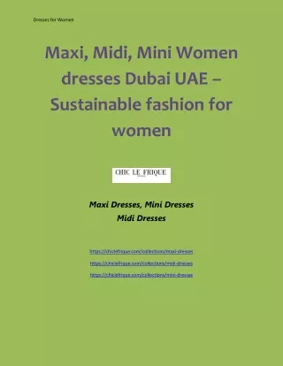 Women dresses, Buy Dresses For Women Online - chiclefrique.com